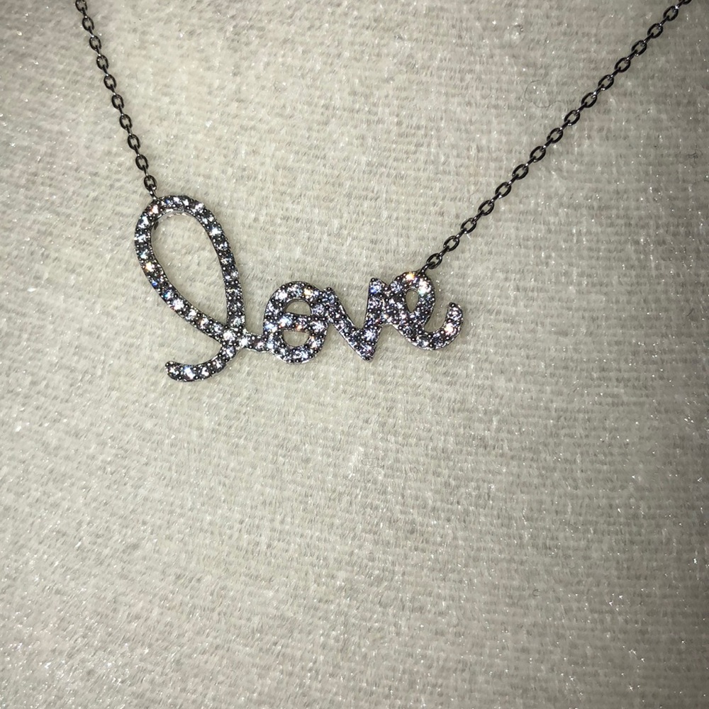 “Love “ crystal fashion necklace